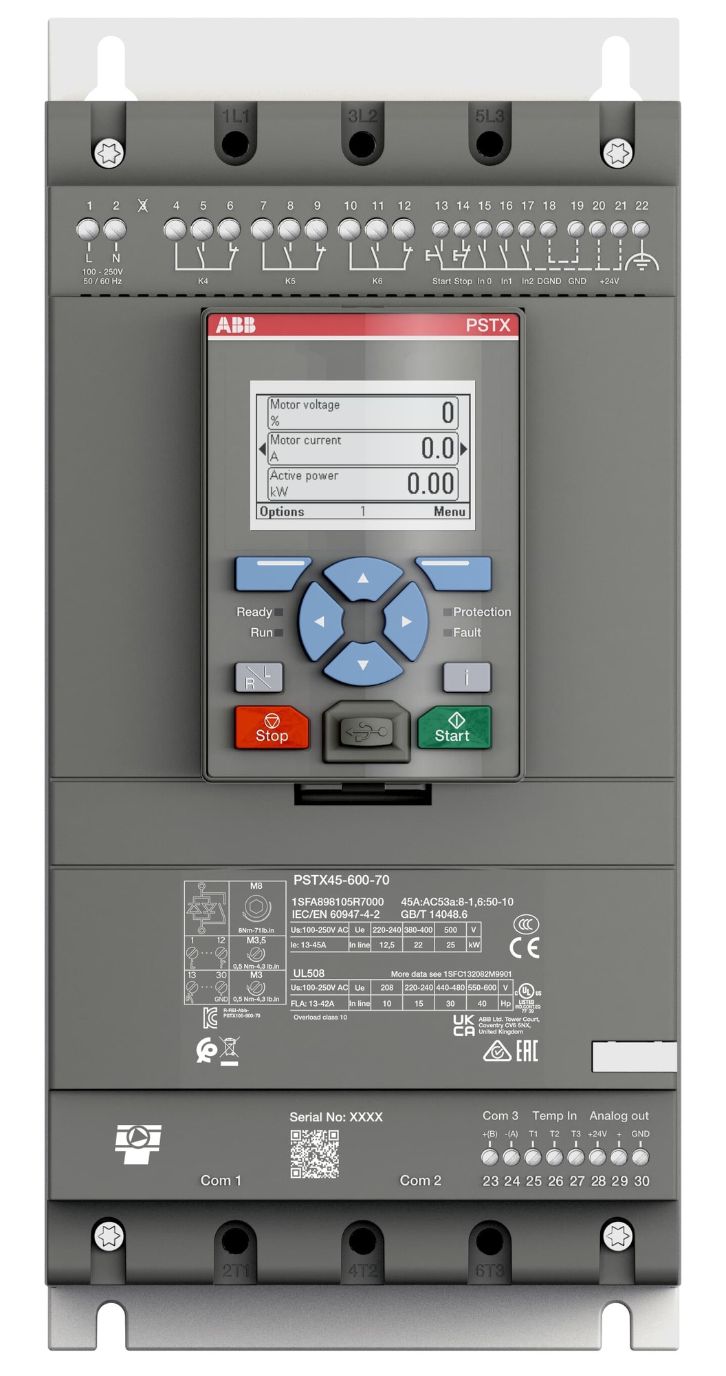 Partidor Suave Trif 22kW 400V 45A 1SFA898105R7000 — ABB — ABB