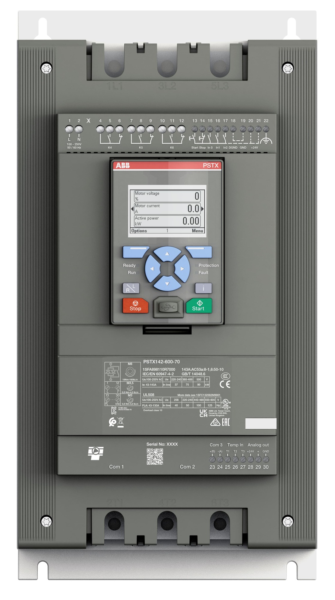 Partidor Suave Trif 75kW 400V 142A (1SFA 1SFA898110R7000 — ABB — ABB