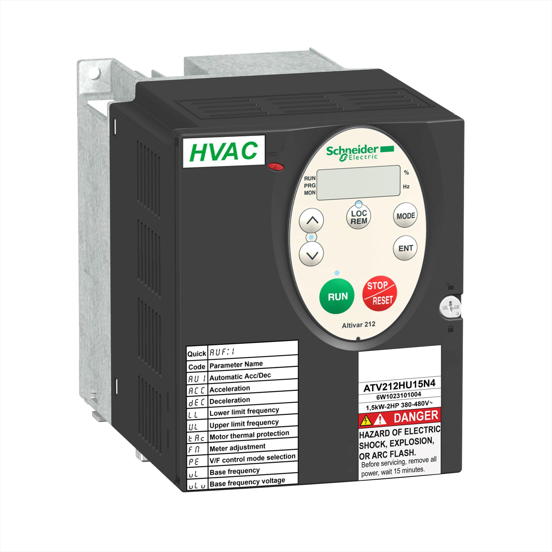 Variador de Velocidad IP 21 Frecuencia 0.5-200Hz -Emc -2.2kW -3HP -480V ATV212HU22N4 — Schneider Electric — Schneider Electric