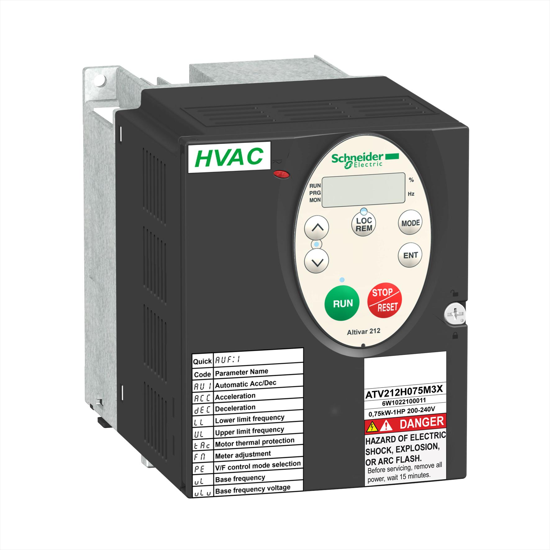 Variador Trif 0.75kW 1HP 480V 1.7A ATV212H075N4 — Schneider Electric — Schneider Electric