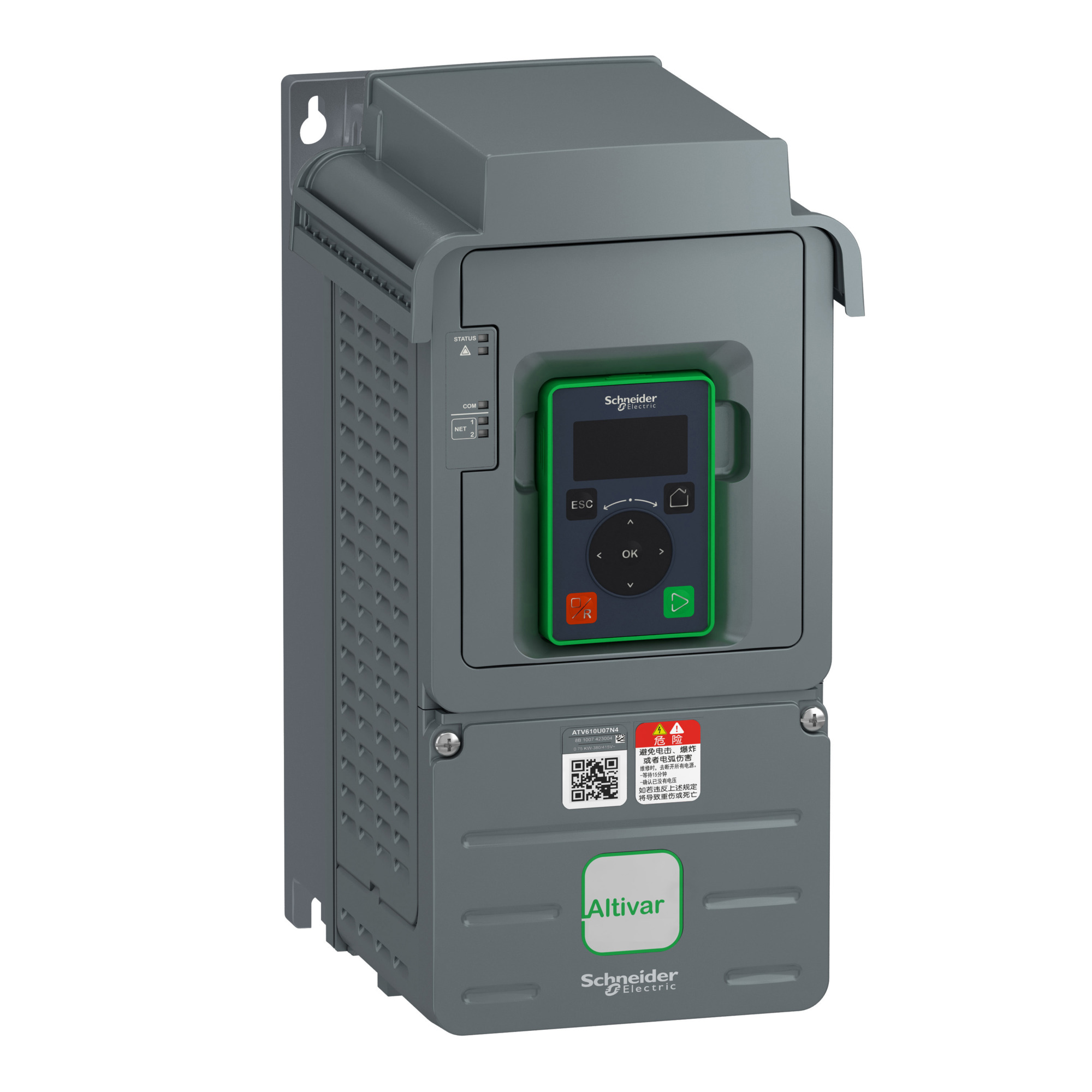 Variador Trif 7.5kW 10HP 380-460V IP20 ATV610U75N4 — Schneider Electric — Schneider Electric