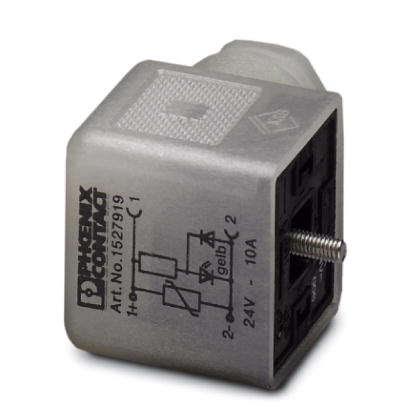 Conector Valvula 3P LED 24V Tipo a PG9 T 1527919 — Phoenix Contact — Phoenix Contact