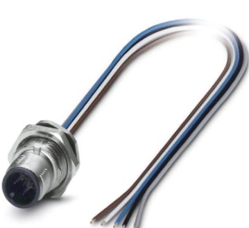 Conector Mcho Panel/emb 5P M12 C/CABL/0, 1419645 — Phoenix Contact — Phoenix Contact