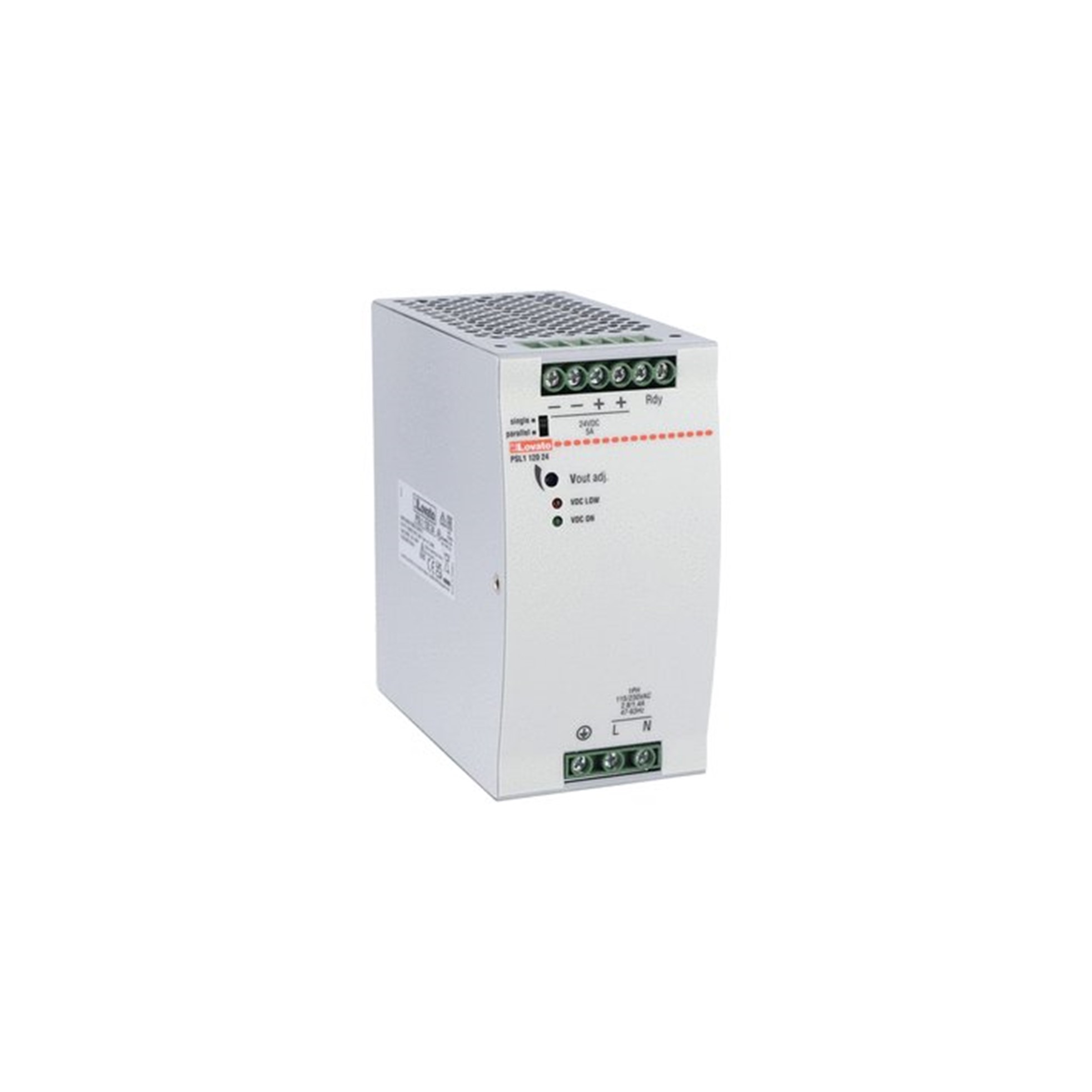 Fuente Poder 115 a 230VcA/24Vcc 5A PSL112024 — Lovato — Lovato