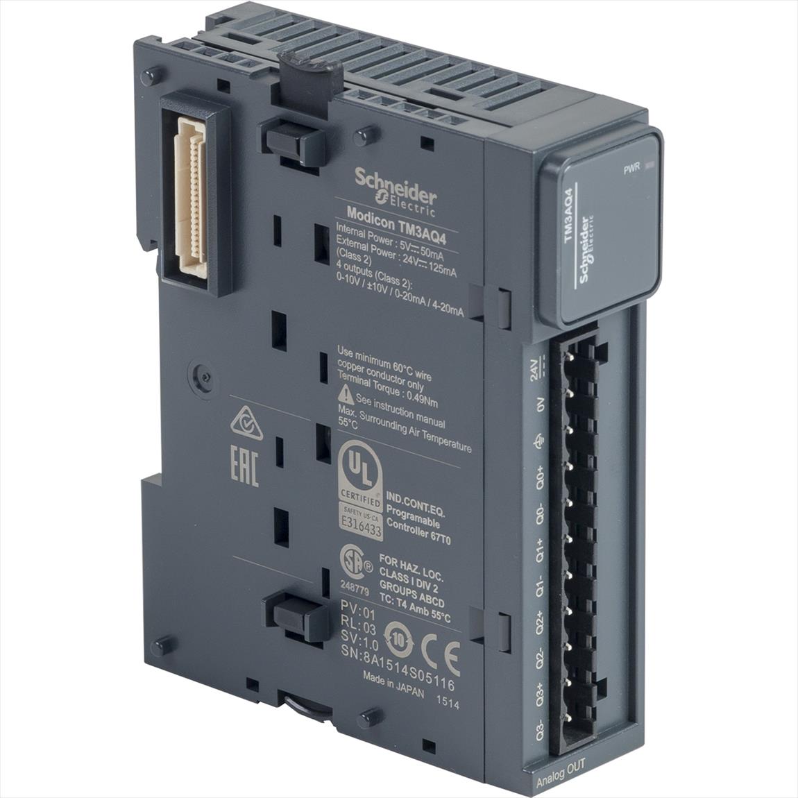Modulo 4SA/TENSION/CORR Tornillo TM3AQ4 M221 — Schneider Electric — Schneider Electric
