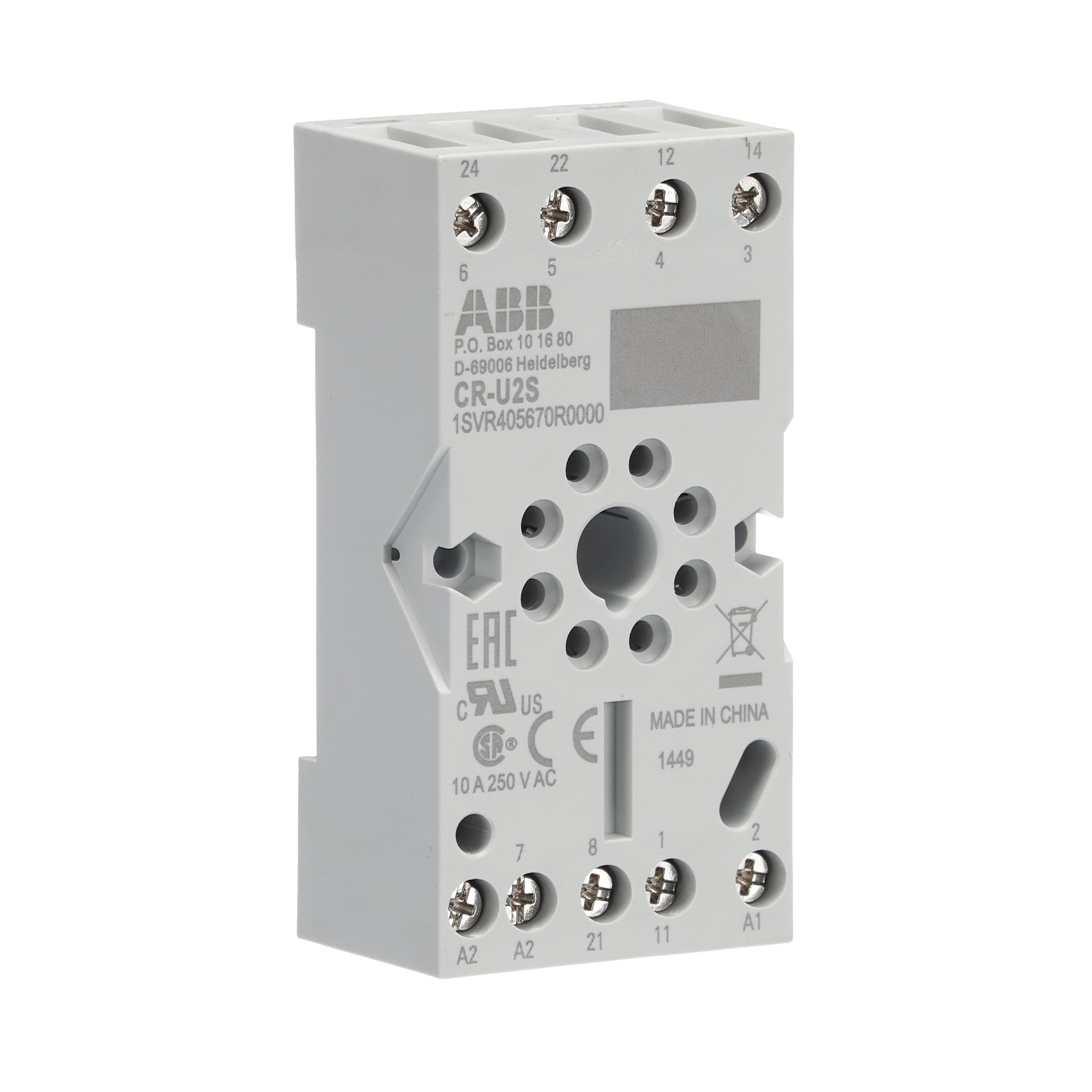 Base Rele Encapsulado Linea Cru 2 C/o Modelo CR-U2S 1SVR405670R0000 — ABB — ABB