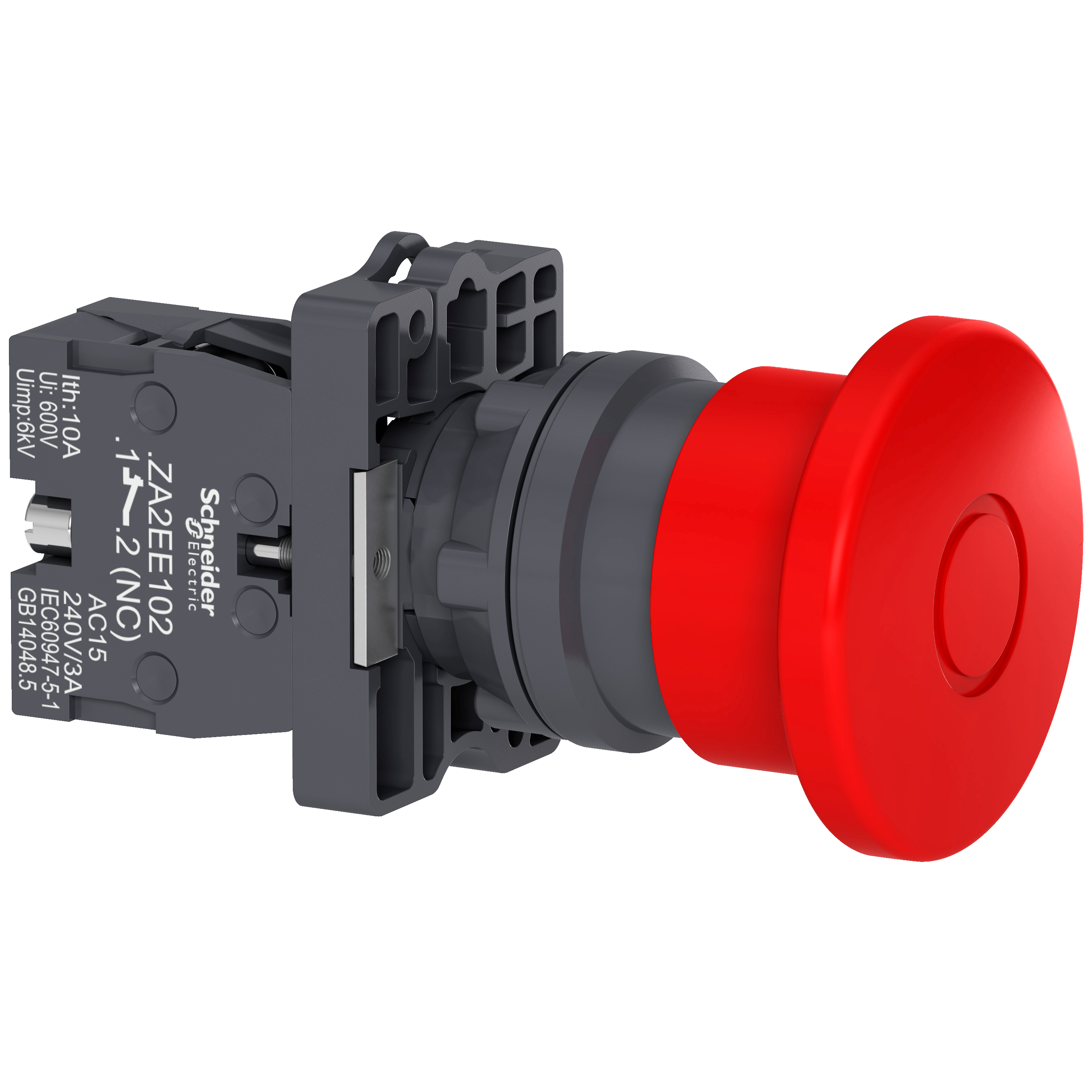 Parada Emergencia Rojo 40mm 1NC Push Pul XA2ET42 — Schneider Electric — Schneider Electric
