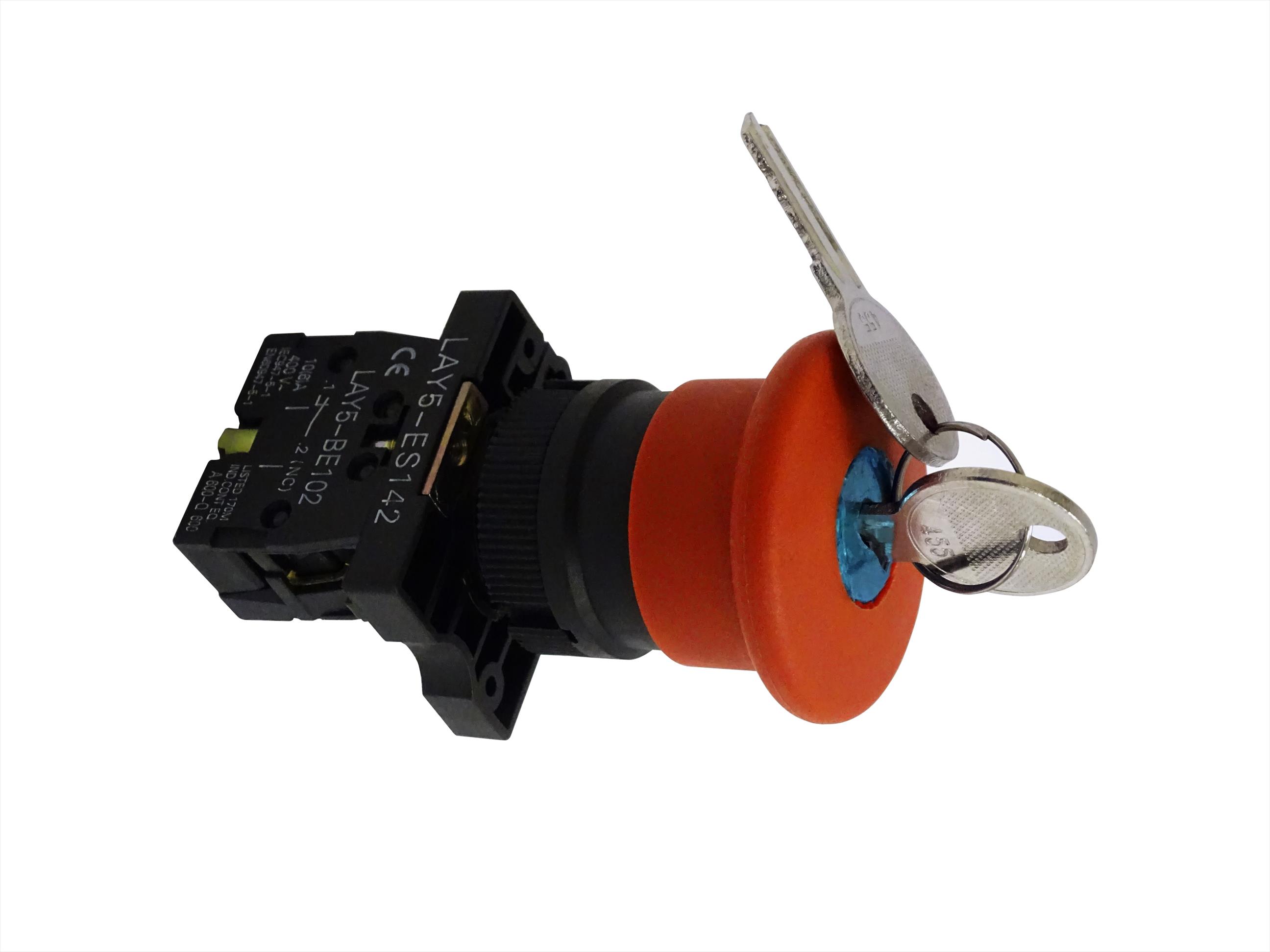 Pulsador Arm Emerg/rotacion Con Llave 40mm 2701834 — FNX — FNX