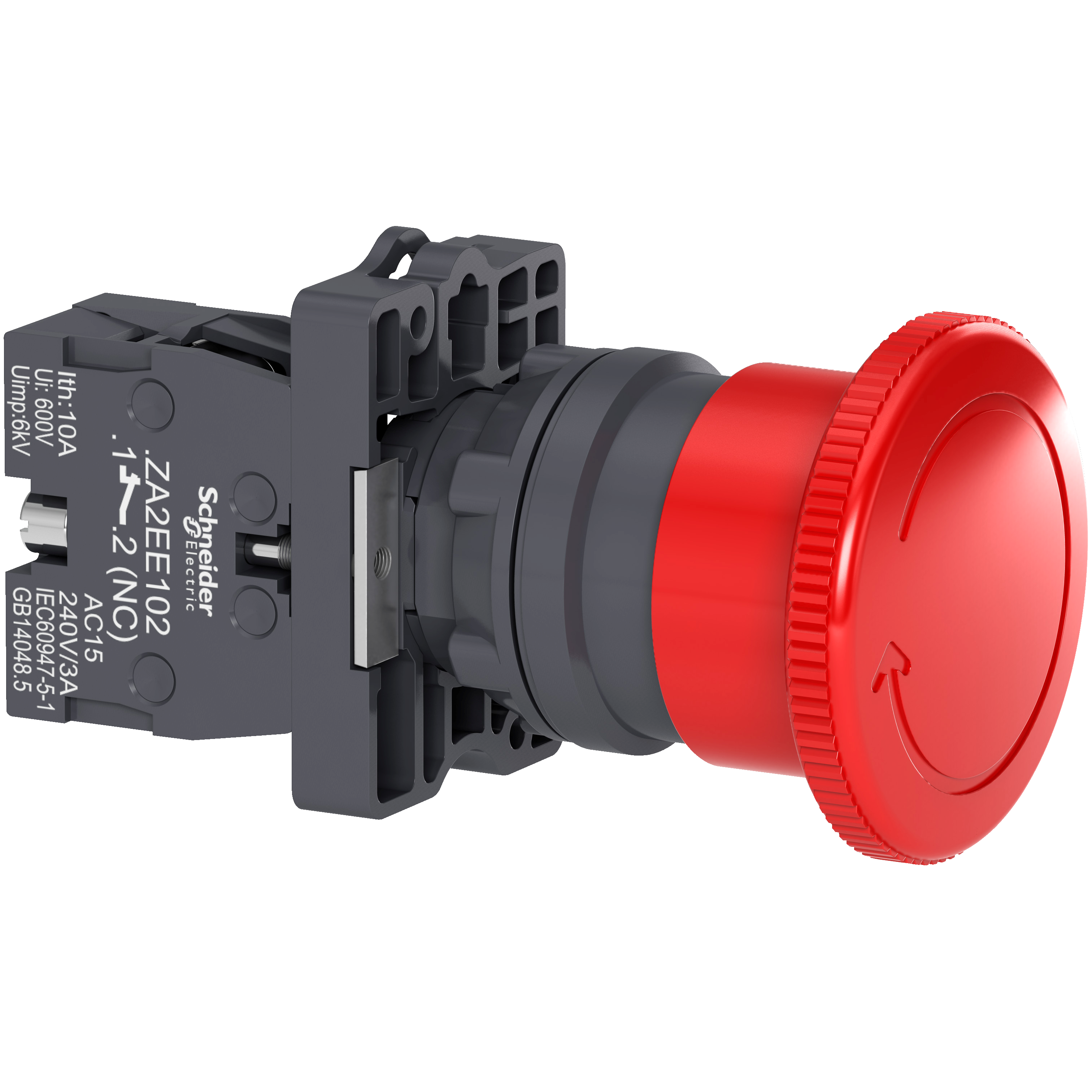 Parada Emergencia Rojo 40mm 1NC Girar P/ XA2ES542 — Schneider Electric — Schneider Electric