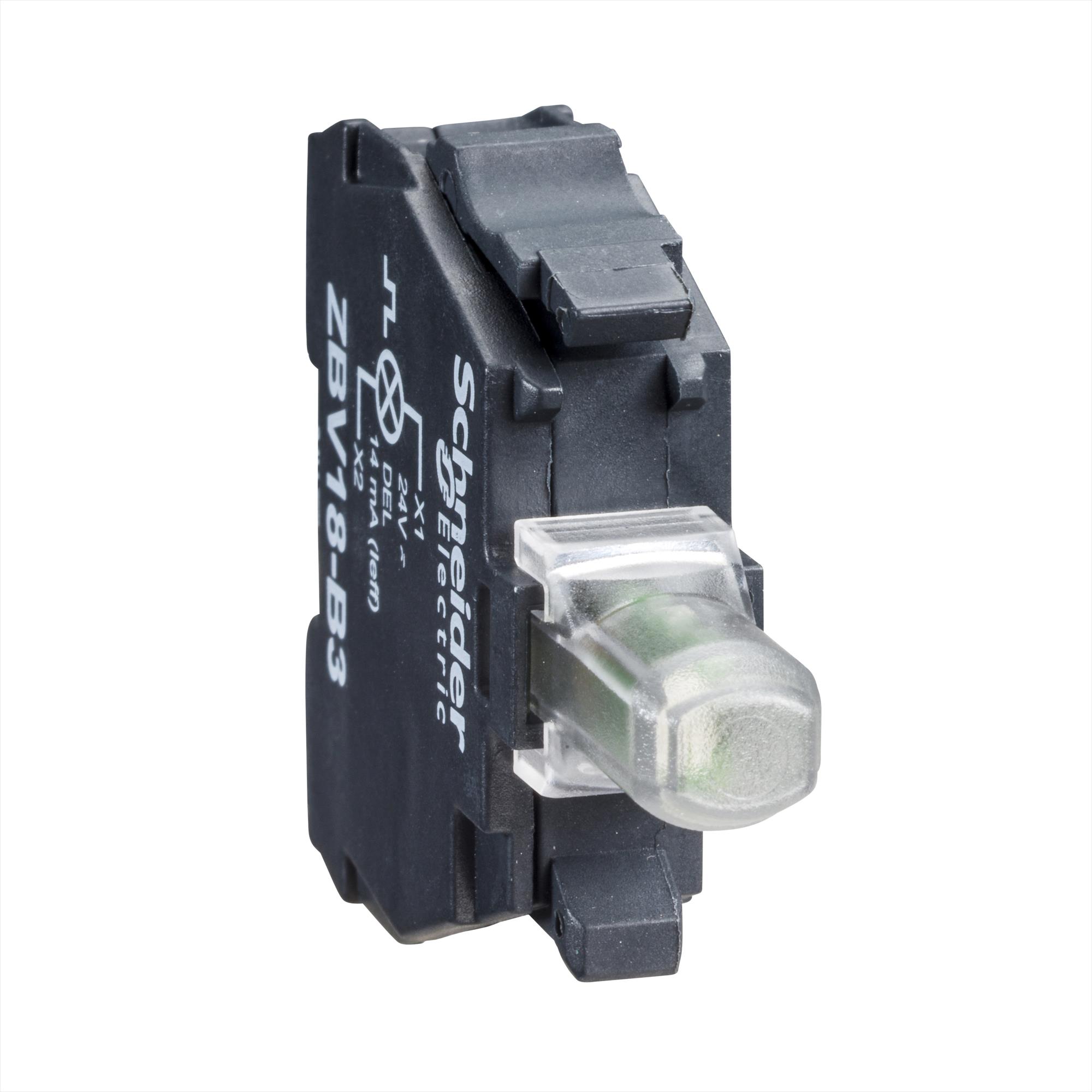Bloque LED Bl 24VAC/CC P/XB4-XB5 ZBVB1 — Schneider Electric — Schneider Electric
