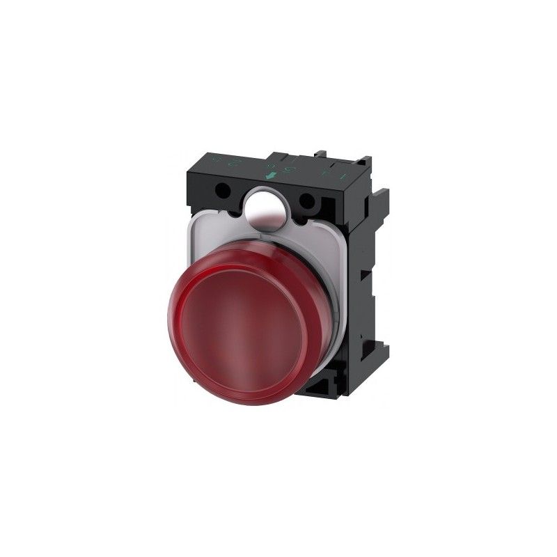 Piloto LED Plast 22mm Ro 24VAC/DC B/torn 3SU1102-6AA20-1AA0 — Siemens — Siemens