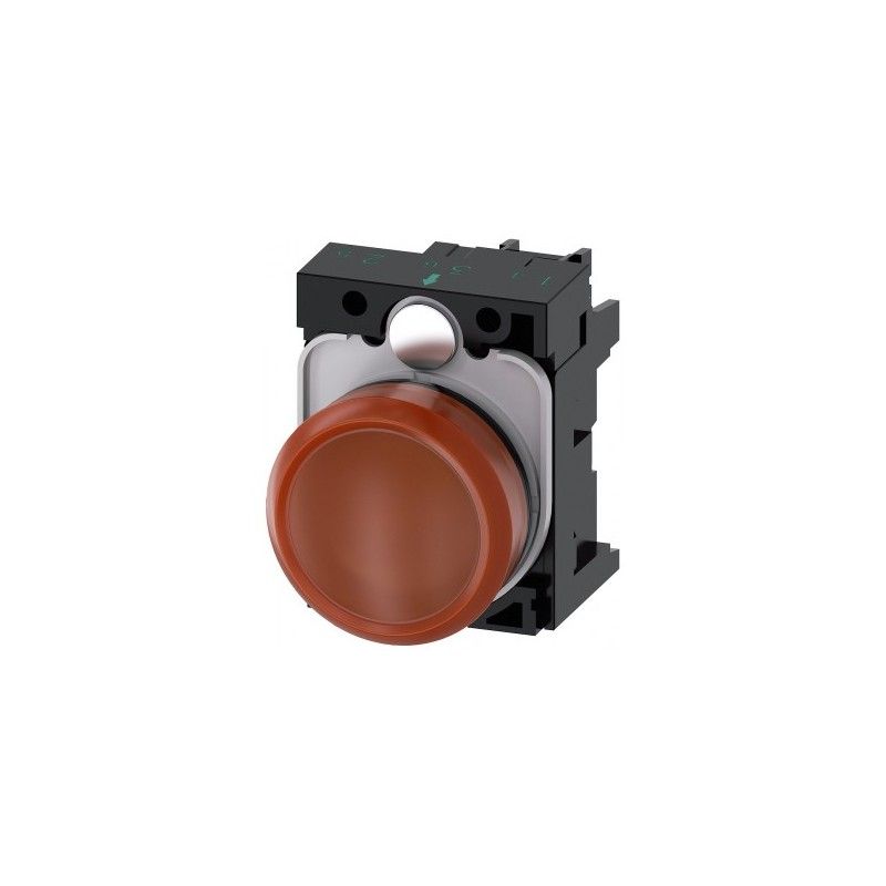 Piloto LED Plast 22mm Ambar 110VAC 3SU1103-6AA00-1AA0 — Siemens — Siemens