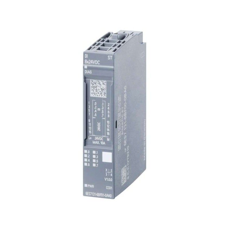 Simatic Et 200SP Modulo Seguridad Ent Digital Di 8X 24VDC 6ES7131-6BF01-0AA0 — Siemens — Siemens