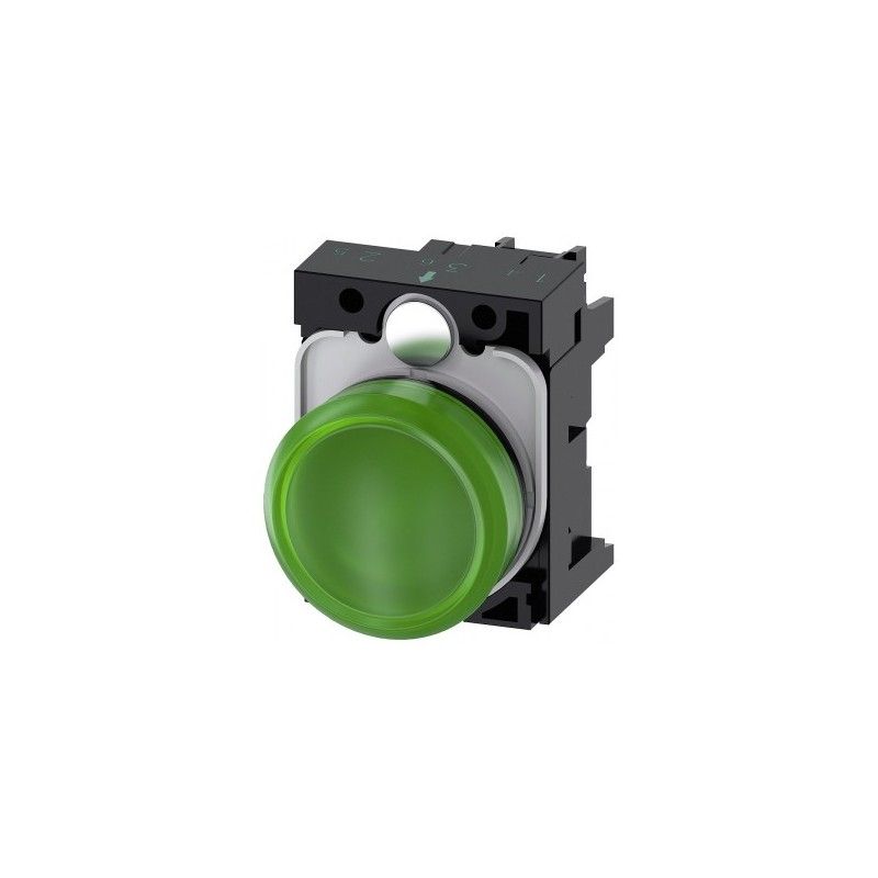 Piloto LED Plast 22mm Ve 230VAC B/torn 3SU1106-6AA40-1AA0 — Siemens — Siemens