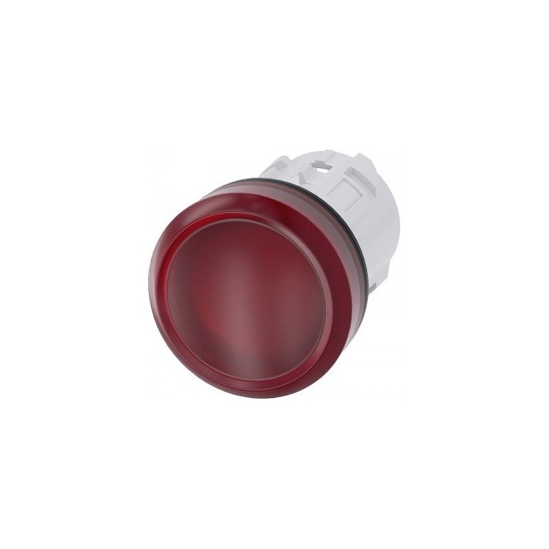 Lampara de Senalizacion, 22mm, Redondo, Plastico, Rojo, Lente, Liso 3SU1001-6AA20-0AA0 — Siemens — Siemens