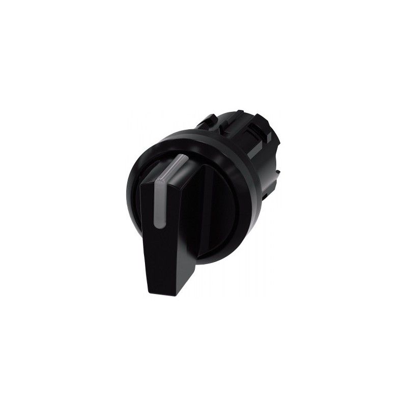 Selector Lum 3 Pos 22mm Plastico Negro 3SU1002-2BM10-0AA0 — Siemens — Siemens