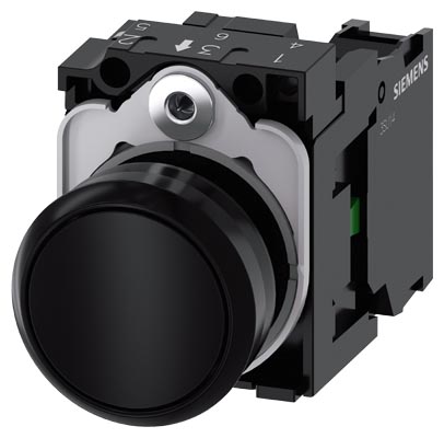 Pulsador Momentaneo Rasante Color Negro 1NA Plastico Diametro 22mm 3SU1100-0AB10-1BA0 — Siemens — Siemens