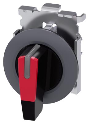 Selector Lum 3 Pos 30mm Metal Rojo 3SU1062-2EL20-0AA0 — Siemens — Siemens
