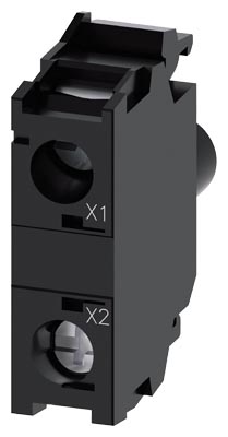 Modulo de LED con LED Integrado, AC/DC 24-240V, Verde, Bornes de Tornillo, Fijacion en Placa Frontal 3SU1401-1BH40-1AA0 — Siemens — Siemens