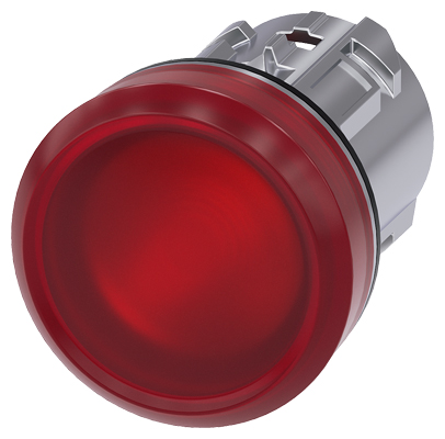 Pulsador Luminoso Rojo 22mm Metal, Brillante 3SU1051-6AA20-0AA0 — Siemens — Siemens