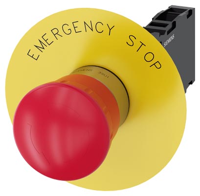 Pulsador Para Emerg 22mm Metal Ro 1NA+1NC B/torn 3SU1150-1HB20-1FG0 — Siemens — Siemens