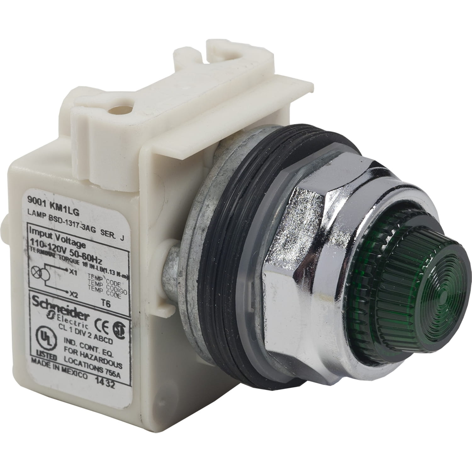 Piloto NEMA 30mm Met Incan Ver 120VAC 9001KP1G6 — Schneider Electric — Schneider Electric