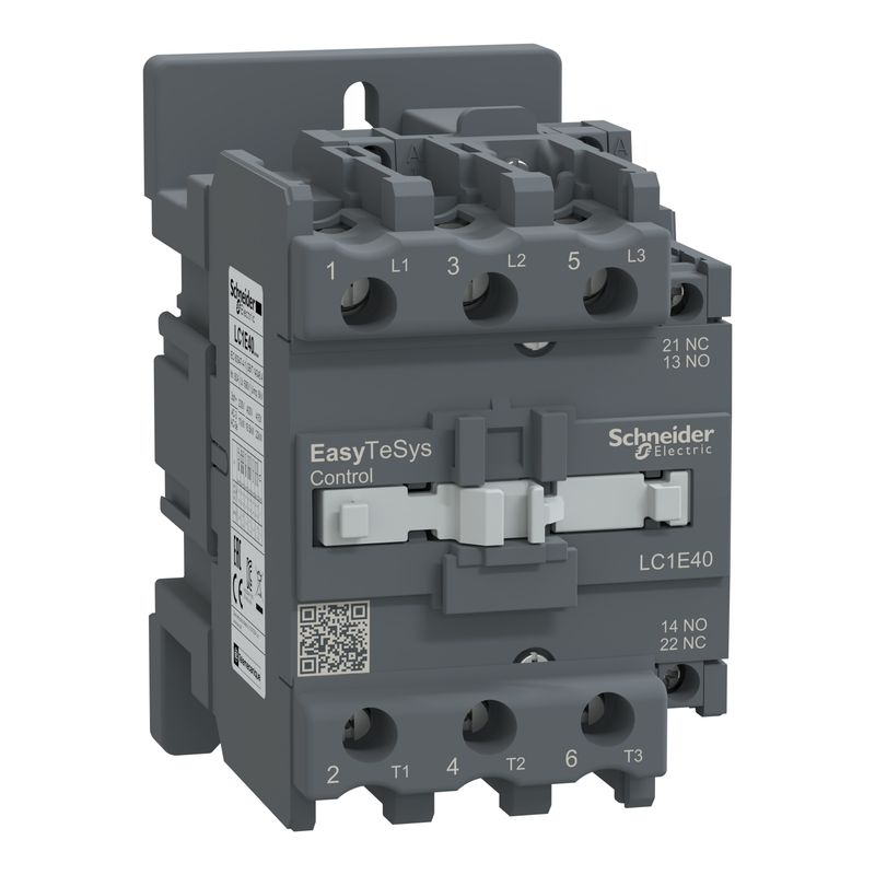 Contactor easy 3P 40A AC3 220VAC AUX1NA LC1E40M5 — Schneider Electric — Schneider Electric