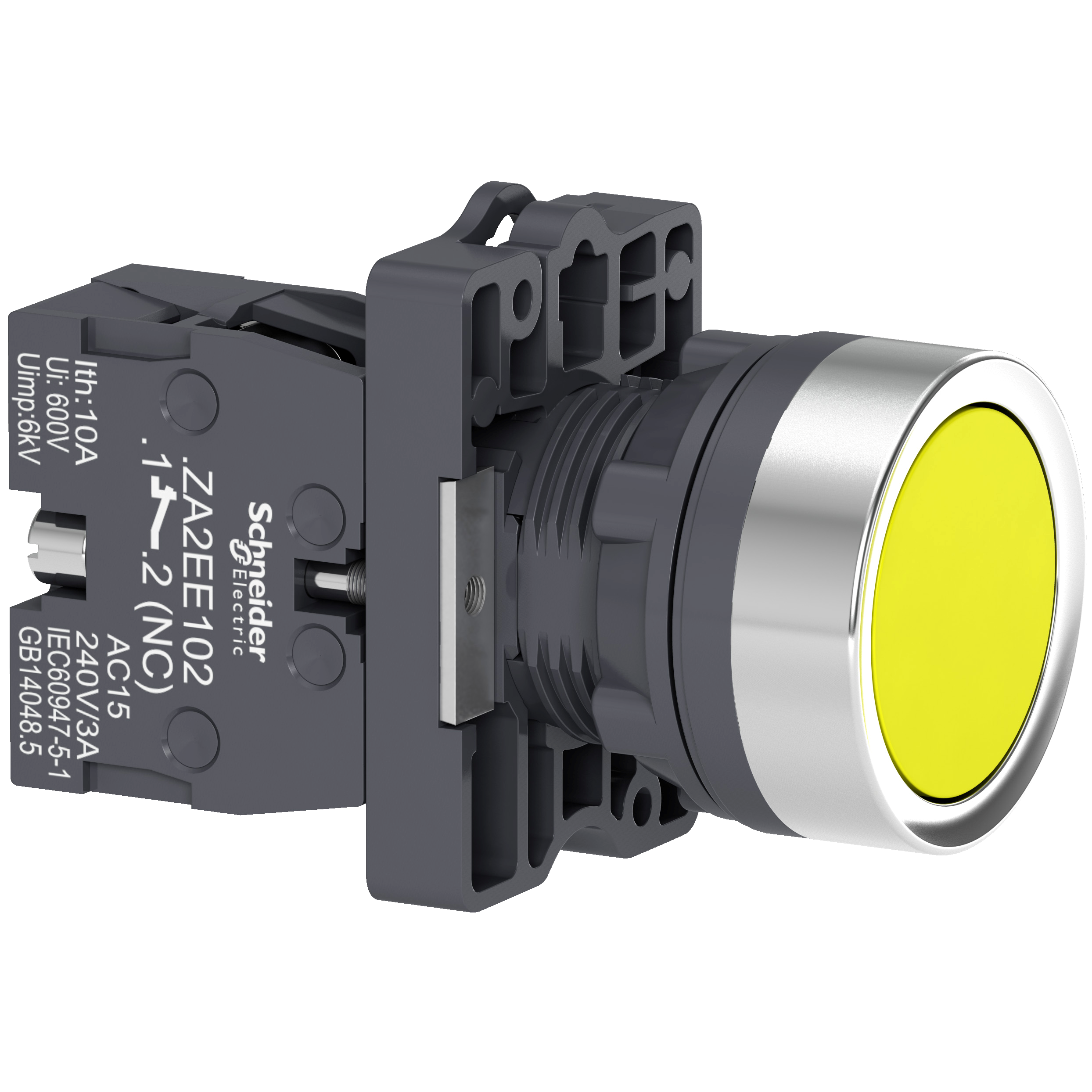Pulsador Rasante NO Iluminado IP54 1NA Amarillo XA2EA51 — Schneider Electric — Schneider Electric