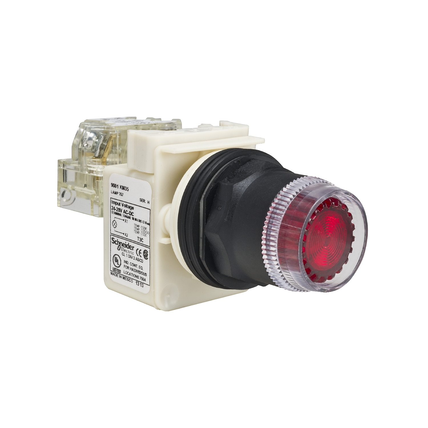 Pulsador 30mm Plastico Ilum Rojo 10A 600V Nanc 9001SK1L1RH13 — Schneider Electric — Schneider Electric