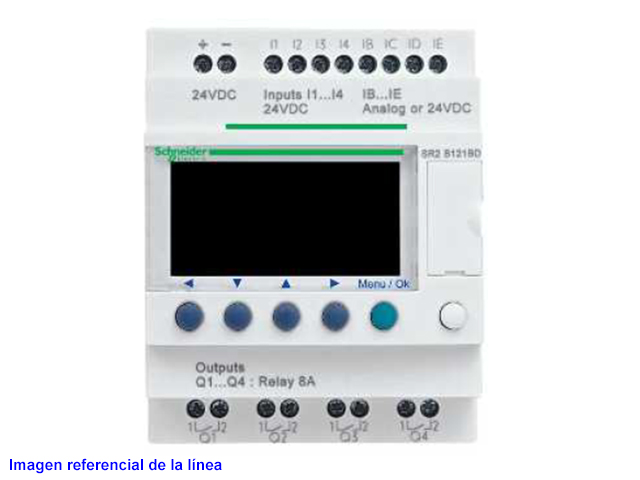 Zelio 8E/4S Rele Con Reloj 12VCC Con Pant SR2B121JD — Schneider Electric — Schneider Electric