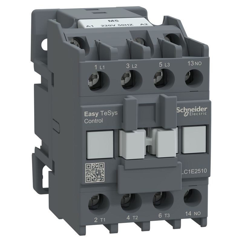 Contactor easy 3P 25A AC3 220VAC AUX1NA LC1E2510M5 — Schneider Electric — Schneider Electric