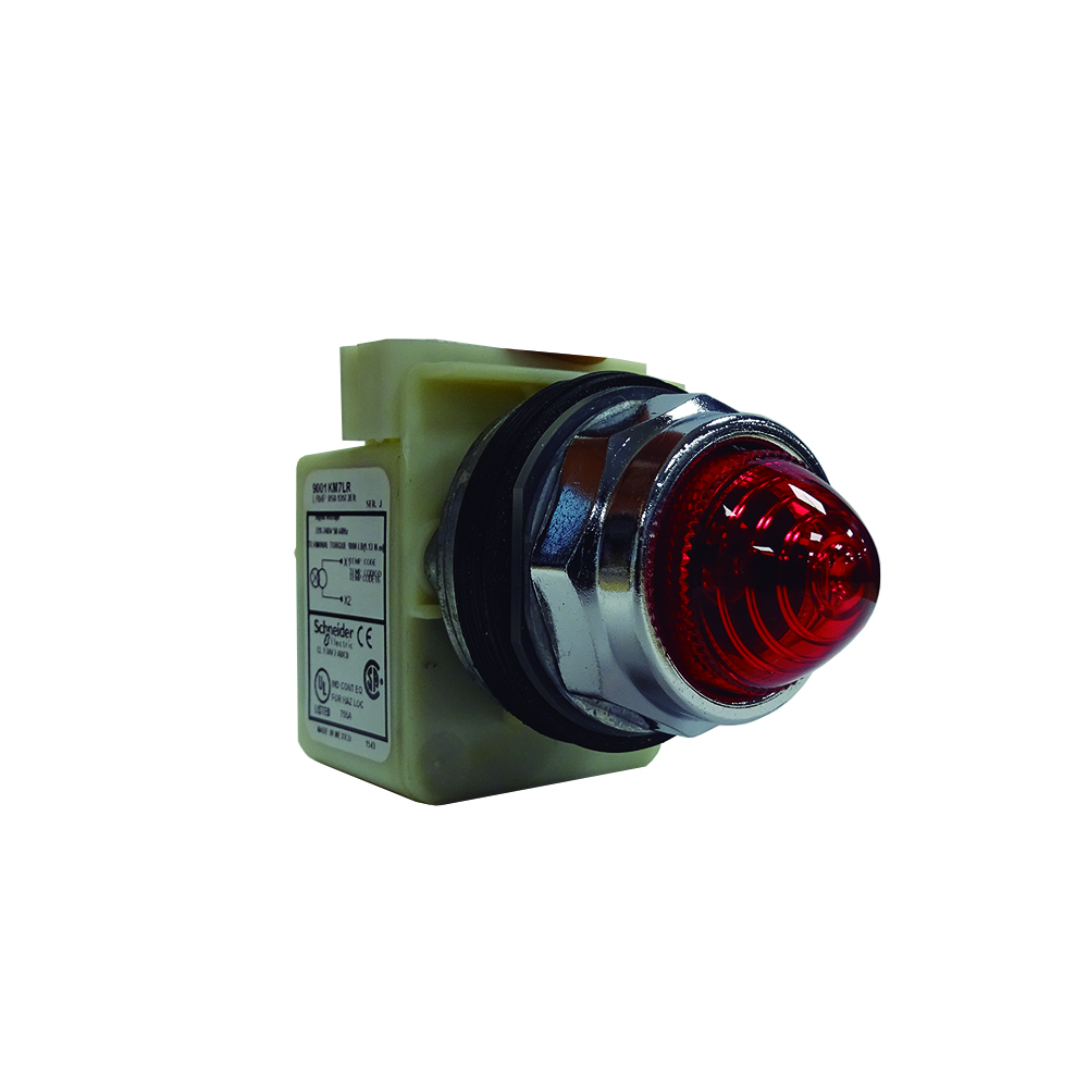 Piloto NEMA 30mm Met LED Roj 220VAC/CC 9001KP7LRR9 — Schneider Electric — Schneider Electric