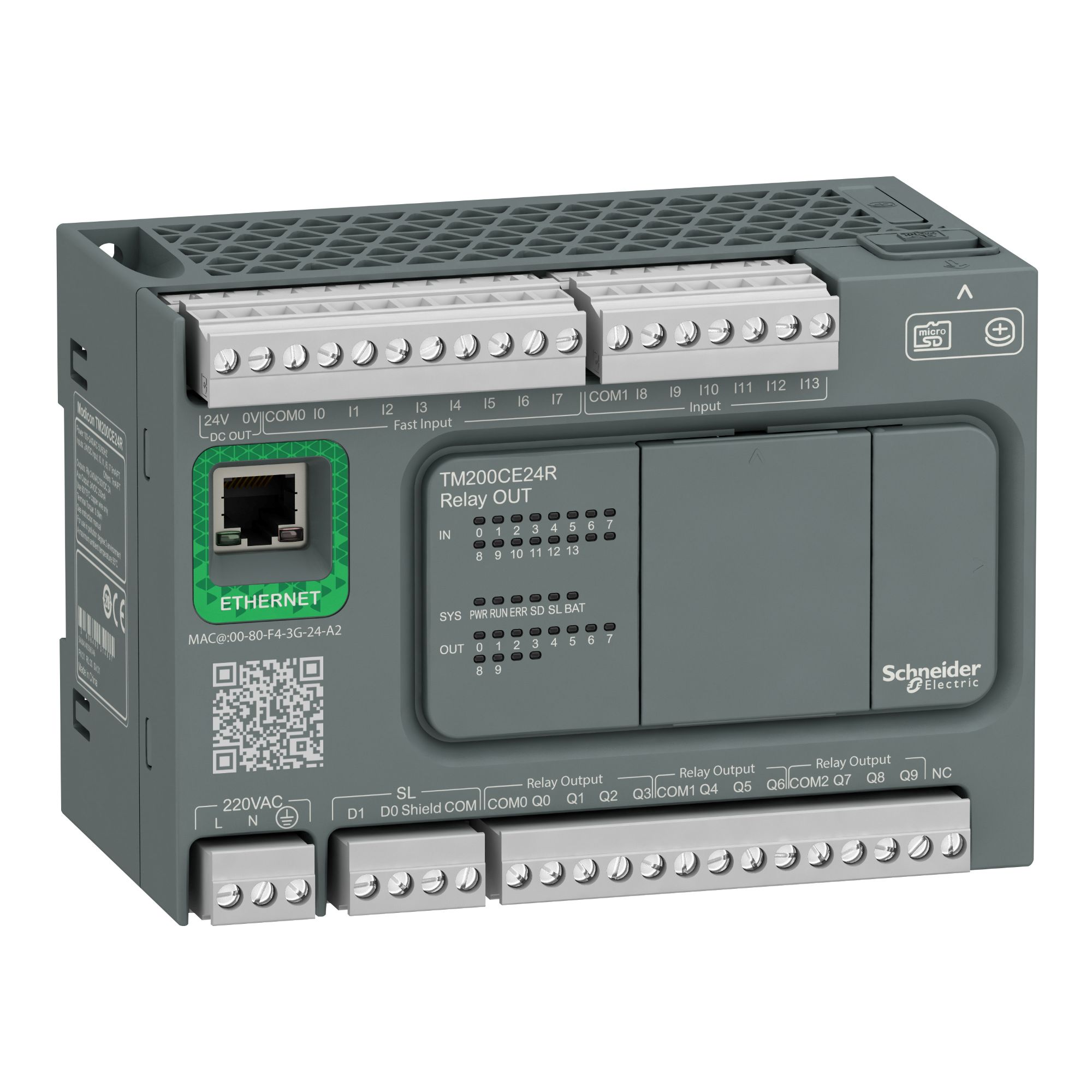 Controlador M200 24 IO Rele + Ethernet TM200CE24R — Schneider Electric — Schneider Electric
