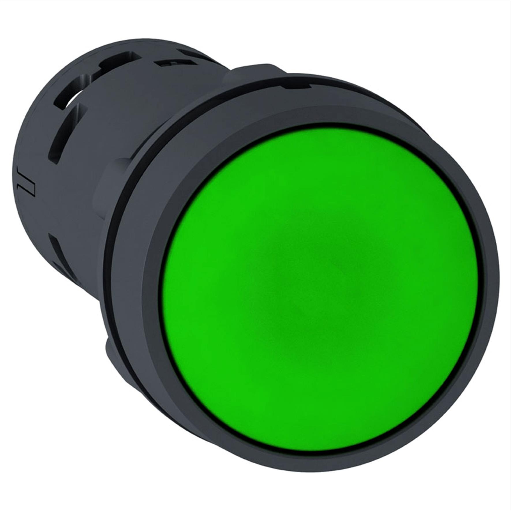 Pulsador 22mm Monolit Rasante Verde Spring Return NA XB7NH31 — Schneider Electric — Schneider Electric