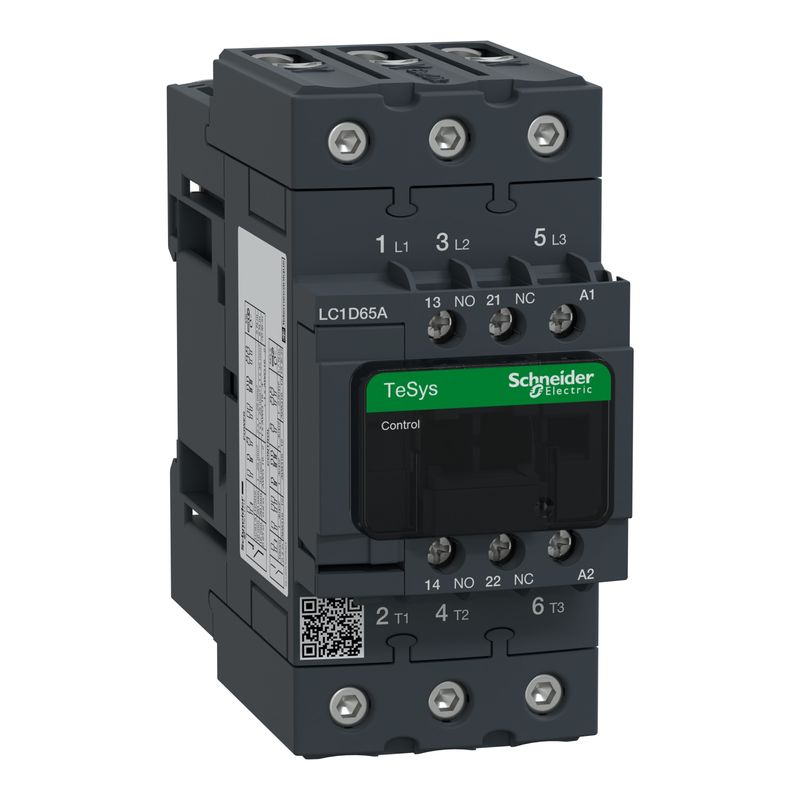 Contactor 65A bobina 48VAC 1NA+1NC LC1D65AE7 Schneider — Schneider Electric