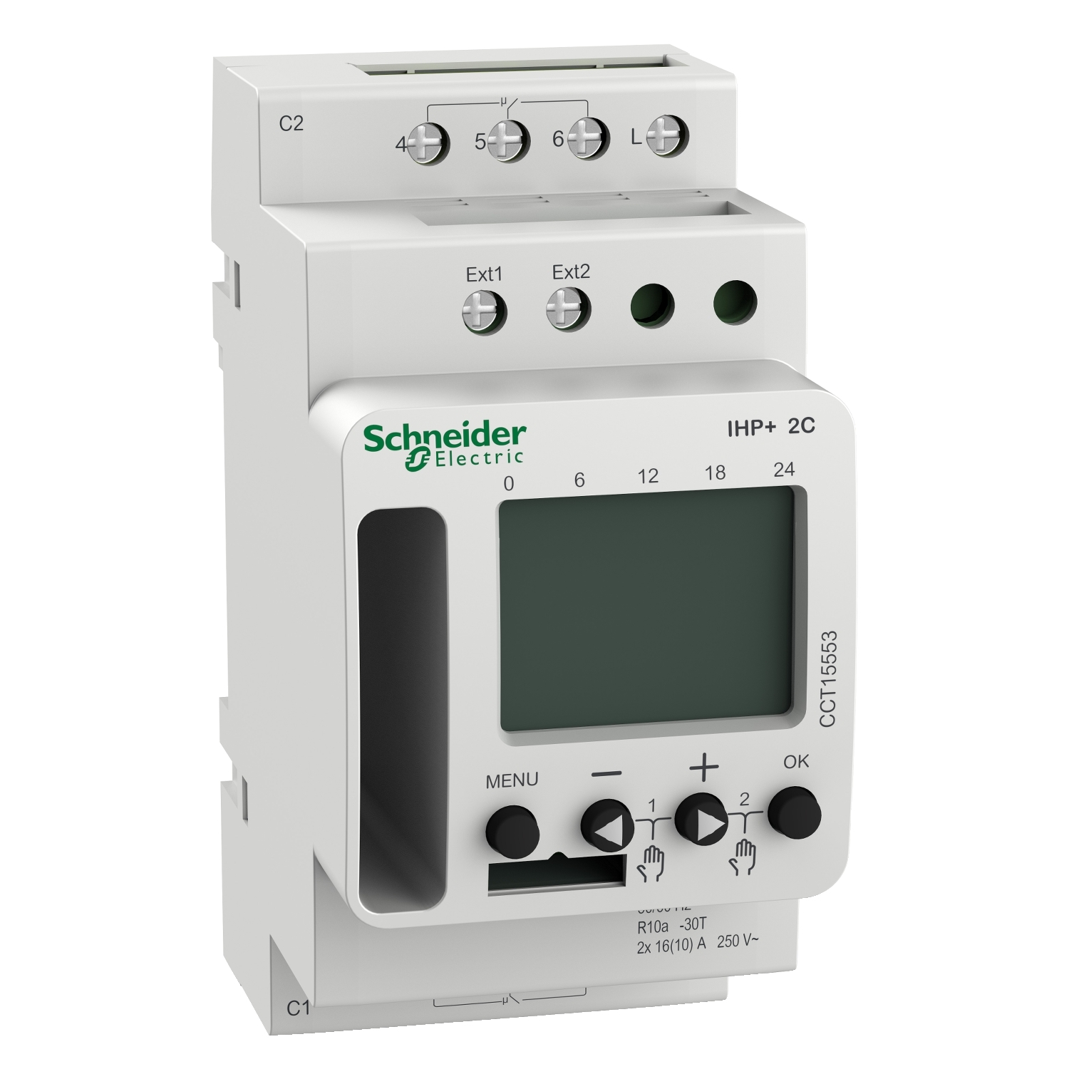 Interruptor HORARIO DIGITAL PROG 24 HRS/7 DIAS 2 CAN BLUETOOTH CCT15553 Schneider Electric — Schneider Electric