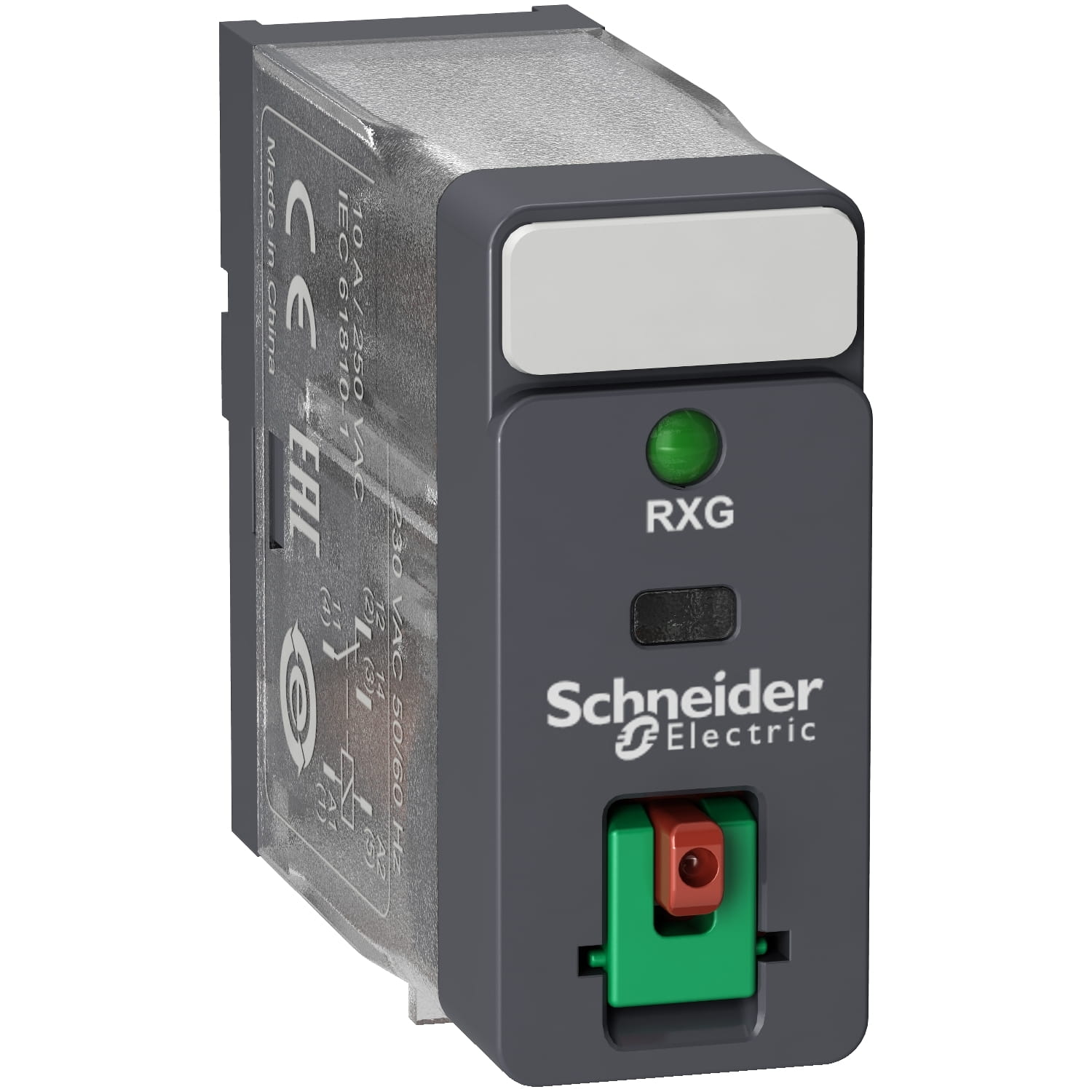 Relé INTERFACE C/LED 10A 24V AC 1CO C/BOTON TEST RXG12B7 Schneider Electric — Schneider Electric