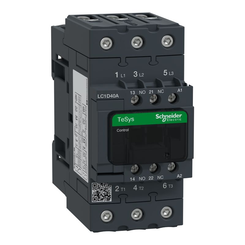 Contactor 40A bobina 110VAC NA+NC LC1D40AF7 Schneider — Schneider Electric