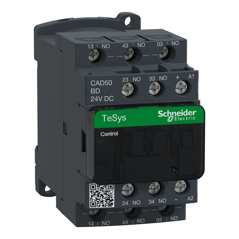 Contactor bobina 24VDC 5NA CAD50BD Schneider — Schneider Electric