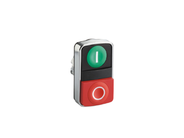Cabeza Pulsador Doble Ro/ve Sal/ras IP66 ZB4BL7341 — Schneider Electric — Schneider Electric