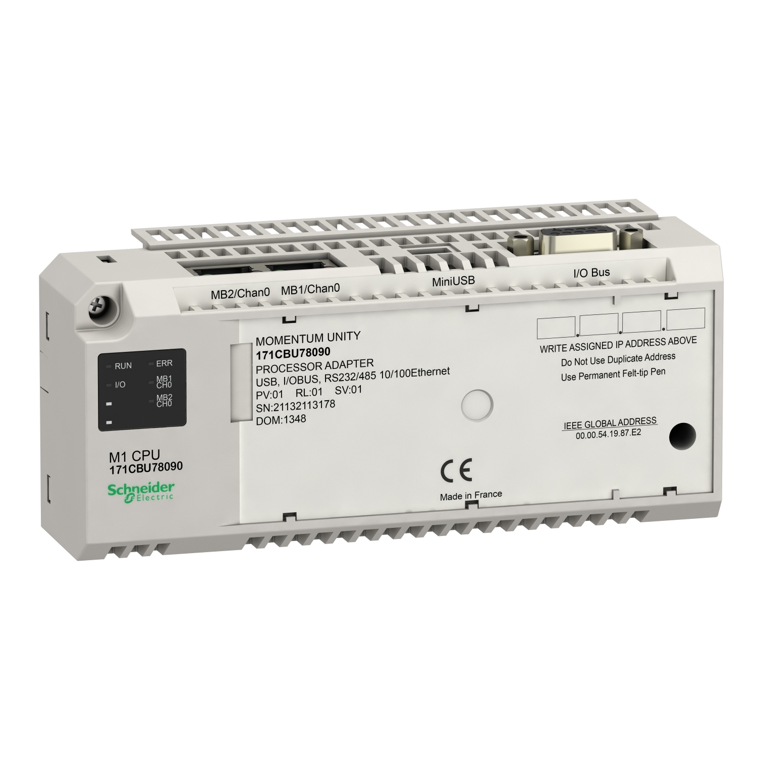 CPU Unity 2 X Serie USB Inbus 171CBU78090 — Schneider Electric — Schneider Electric