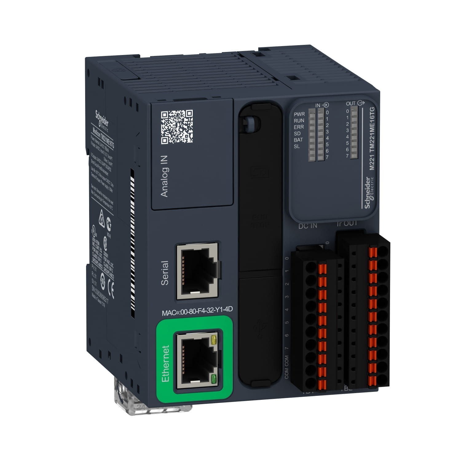 Plc/m 24VC 8ED+2EA/8SD Ser+eth Tor TM221ME16TG M221 — Schneider Electric — Schneider Electric