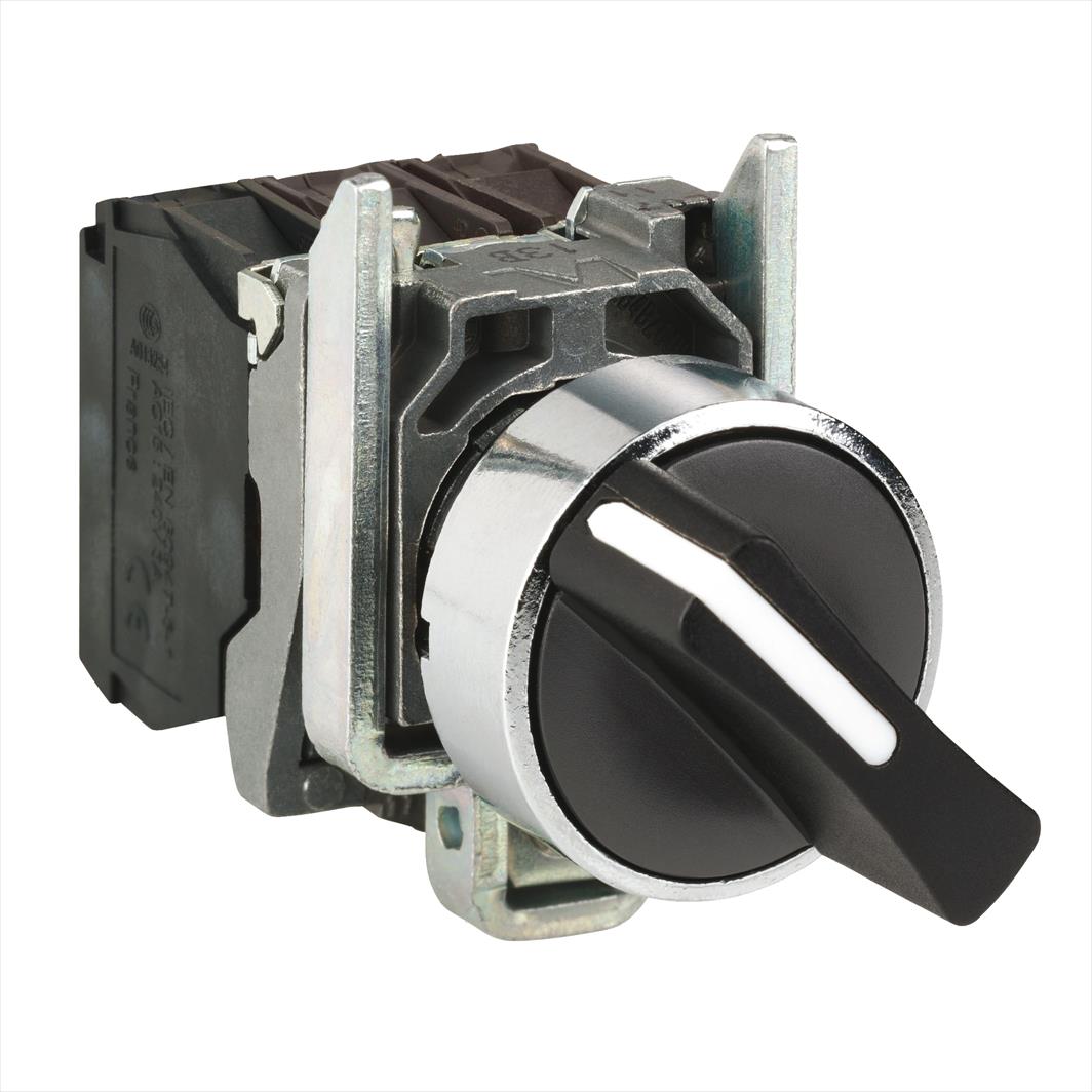 Selector 22mm Metal Negro 2 Posiciones Con Retorno por Resorte -NA XB4BD41 — Schneider Electric — Schneider Electric
