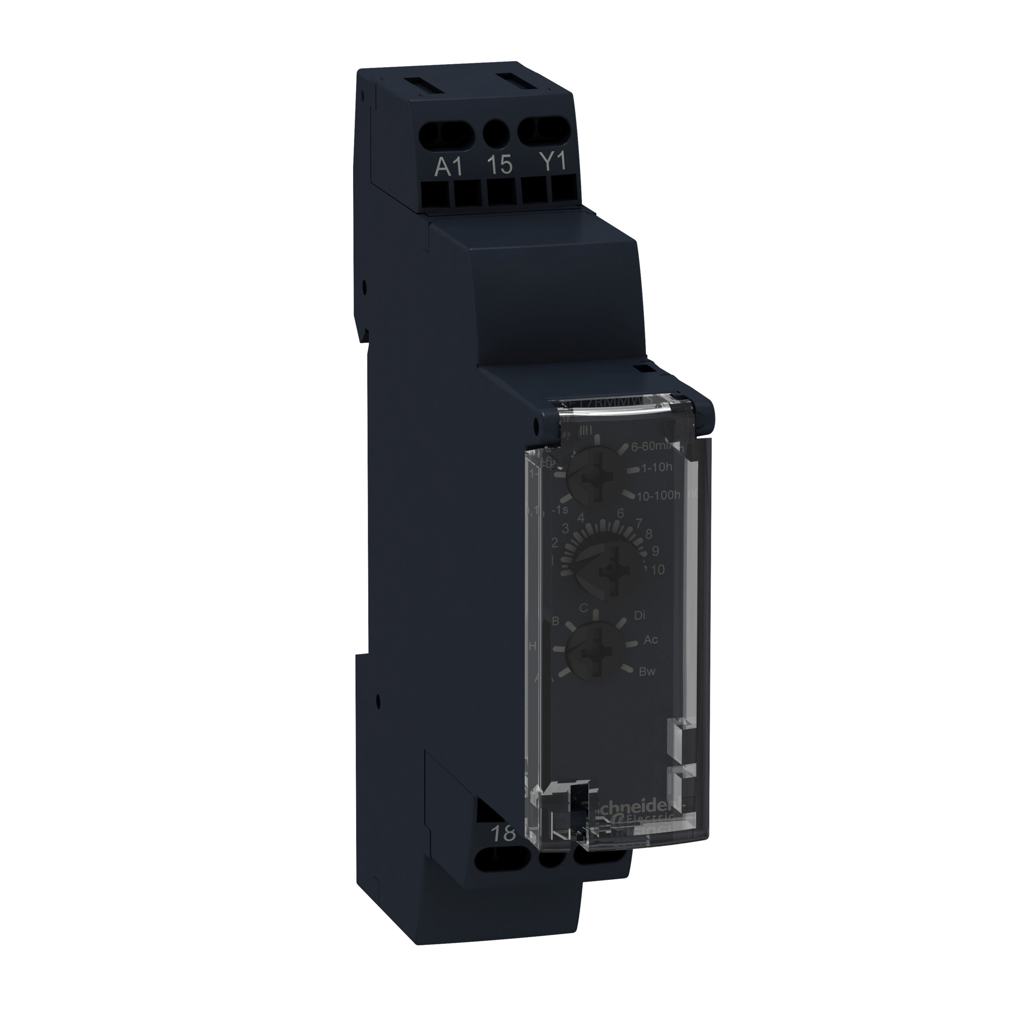 Relé TEMPORIZADO MULTIFUNCION 1s-100H / 12-240V AC/DC RE17RMMW Schneider Electric — Schneider Electric