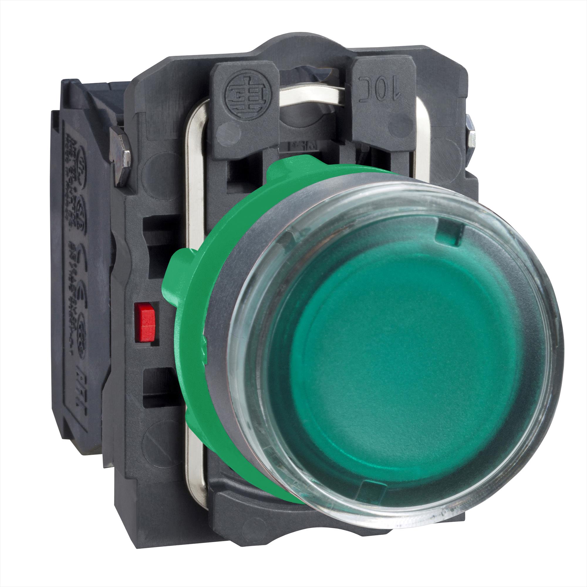 Pulsador Lum LED 24VCA/CC 1NA+1NC Verde XB5AW33B5 — Schneider Electric — Schneider Electric
