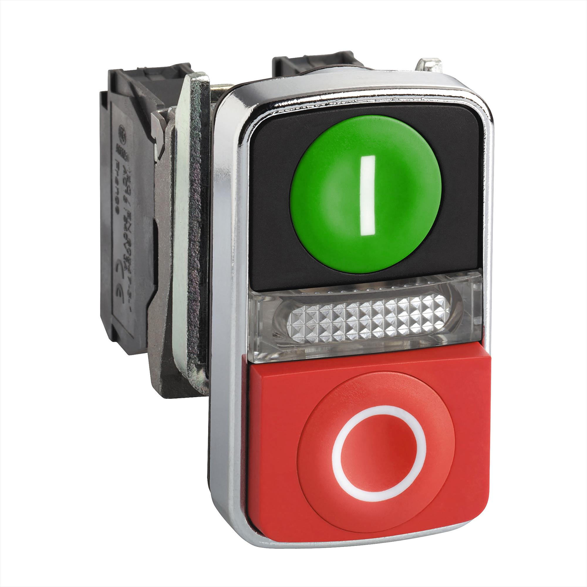 Pulsador Lum Doble 24V IP66 Na+nc XB4BW73731B5 — Schneider Electric — Schneider Electric