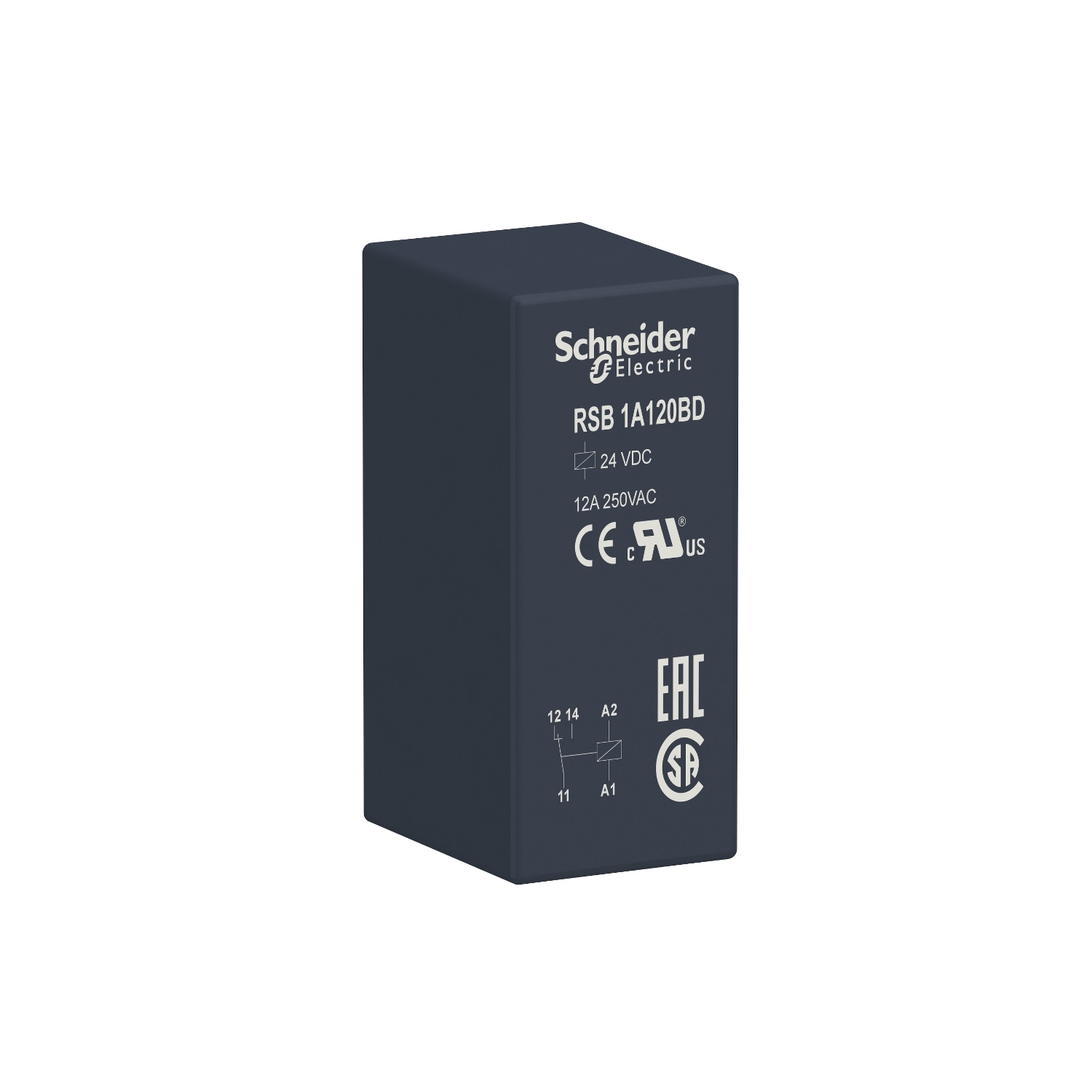 Relé INTERFACE 1NA+1NC 12A 24VDC RSB1A120BD Schneider Electric — Schneider Electric