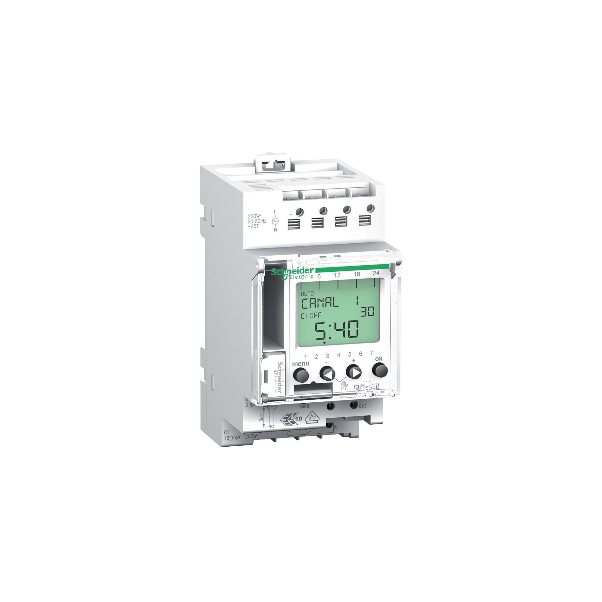 Temporizador Horario Digital Programable 1 Canal - Semanal - Retroiluminado CCT15721 — Schneider Electric — Schneider Electric