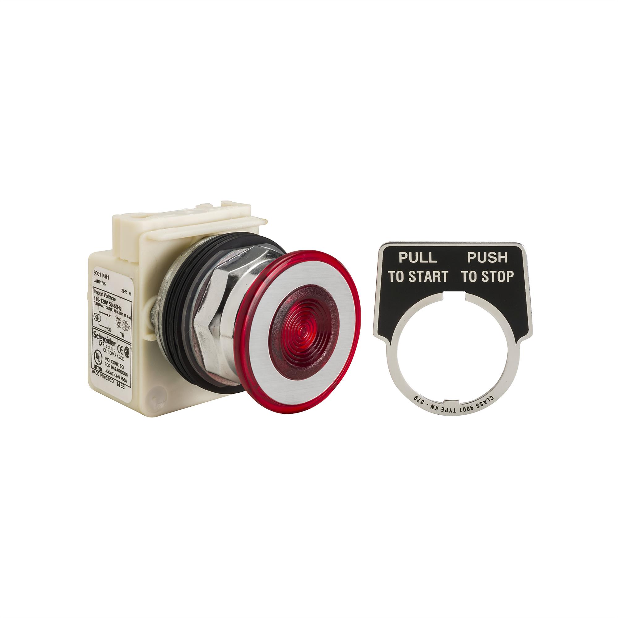 Op.rojo Empujar-jalar 120V 9001KR9P1R — Schneider Electric — Schneider Electric