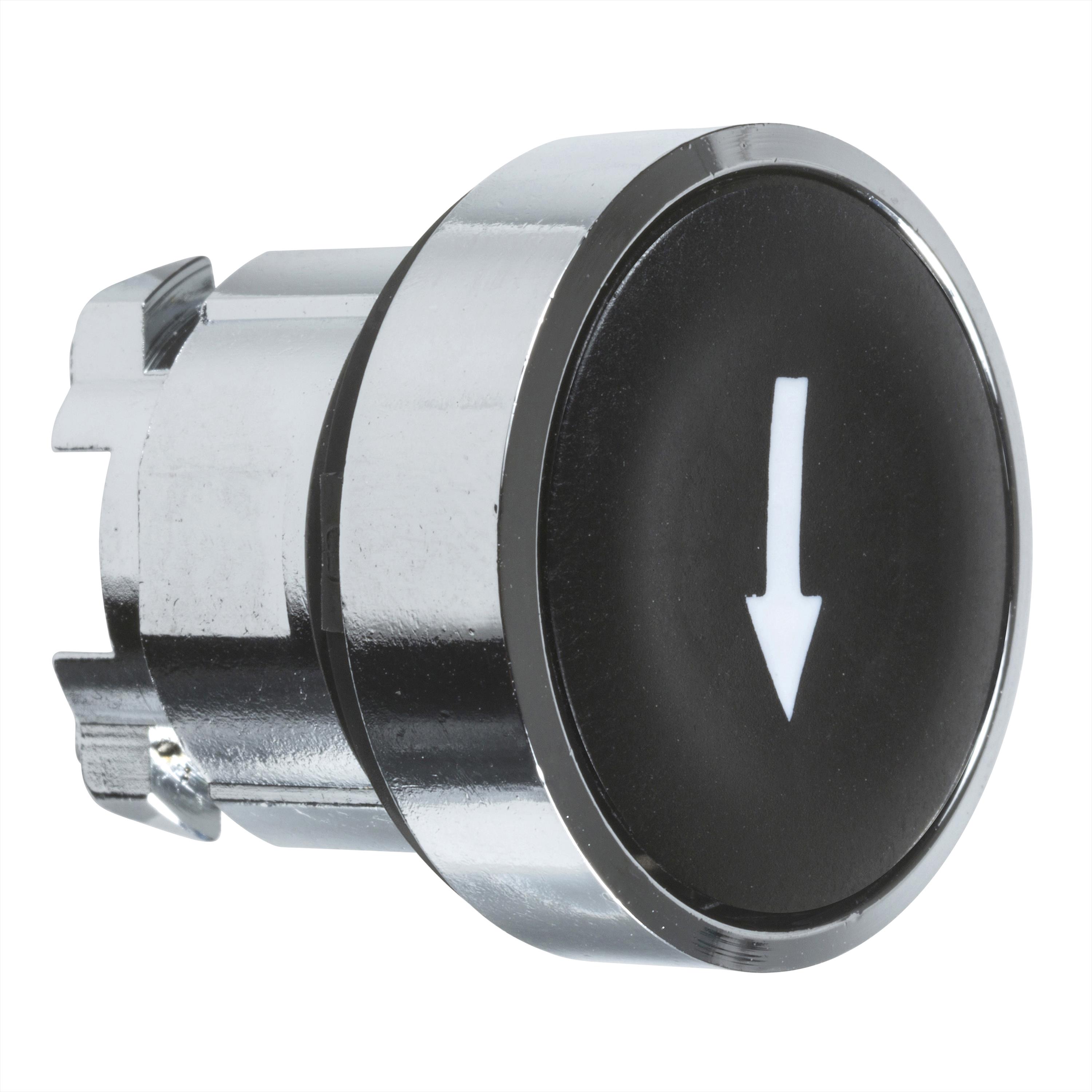 Cabeza Pulsador 22mm Metalico Rasante Negro con Flecha ZB4BA335 — Schneider Electric — Schneider Electric